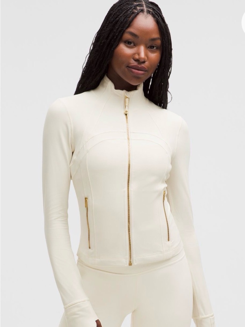 Lululemon Define Cropped Gold Zipper